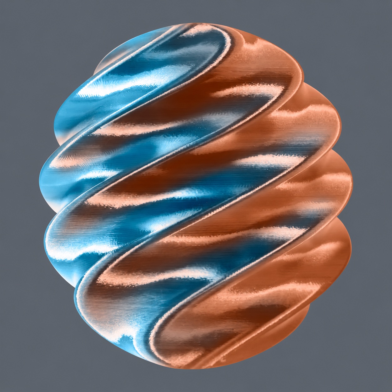 Elegant Copper & Blue supplied color sample