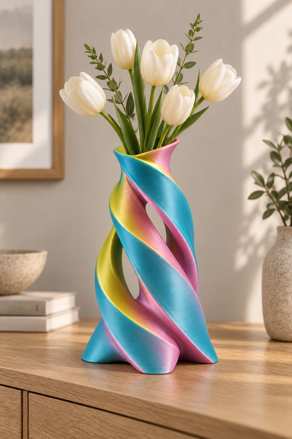Spiral Column fresh-flower styling direction